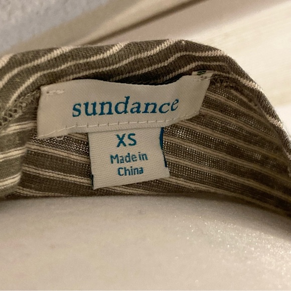 Sundance Off Shoulder Gray and White Stripe Tee Size XS Extra Small 2 - Picture 5 of 9
